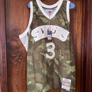 (NOT FOR SALE) Mitchell & Ness Camo Sixers Jersey